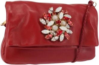 Miu Miu Pre-owned Leather Shoulder Bag - Dames - Vintage Schoudertas - Rood - ONE Size - Leer - Vintage