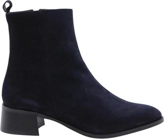 &Egrave; Mia Stijlvolle Enkellaars Modave - Dames - Laarzen met Hak - Blauw - 37 EU - Schoenen
