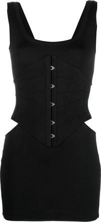 Roberto Cavalli cut-out corset mini dress - women - Polyamide/Viscose/Elastane - 44 - Black
