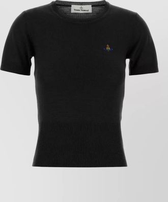 Vivienne Westwood wool short-sleeve ribbed-hem sweater