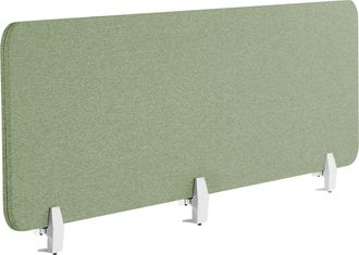 Beliani Panel Separador Verde Claro 180 X 40 Cm Poli&eacute;ster Pet Pantalla Ac&uacute;stica Wally