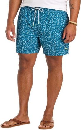 Tommy Bahama Big & Tall Night Schooled Swim Trunks in Kingfish at Nordstrom, Size 1X Big