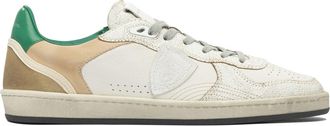 Philippe Model Mens White Rubber Sneakers - Ivory Leather - Size EU 44