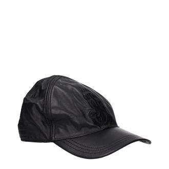 Jil Sander Cappelli Herrens Leder Schwarz