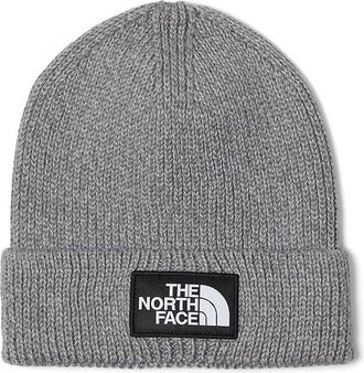 The North Face TNF Logo Box Cuffed Beanie Caps TNF Medium Grey Heather, Polyester