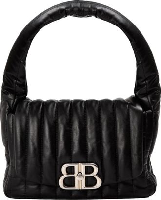Balenciaga Monaco Gewatteerde Sling Schoudertas - Dames - Handtassen - Zwart - ONE Size - Leer - Tassen