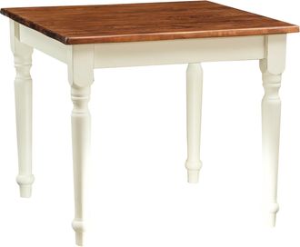Biscottini International Biscottini - Mesa Country De Madera Macizade Tilo Armaz&oacute;n Blanco Envejecido Acabado Con Efecto Nogal