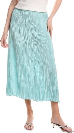 Eileen Fisher Pleated Silk Flare Skirt