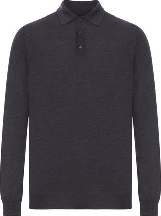 Zanone Long-Sleeve Minimalist Polo Shirt With Classic Collar