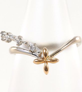 C&A Pink Gold White Gold Pink Gold (18K) White Gold (18K) Band Ring (Pre-Owned)