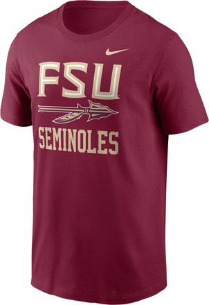 Nike Florida State Primetime Logo Mantra Nike Mens College T-Shirt in Red | N19969XFTN-TZL