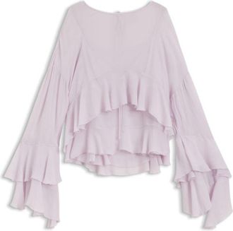 BOSS Relaxed-fit blouse in seersucker