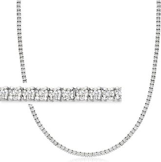 Ross-Simons Diamond Tennis Necklace in Sterling Silver