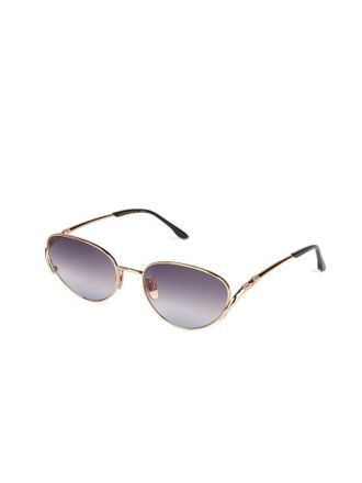 Ana Hickmann Womens Sunglasses Gold-Black Metal Eyewear - Gold/black