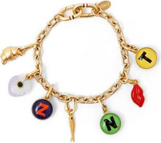 Clare Vivier Chain Charm Bracelet in Vintage Gold at Nordstrom