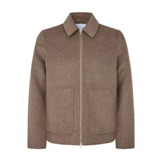 Sams&oslash;e & Sams&oslash;e Sapaulo Jacket - Heren - Jassen - Bruin - Maat: S Wol