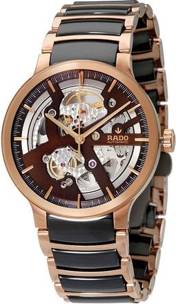 Rado Centrix Automatic Brown Skeleton Dial Mens Watch R30181312