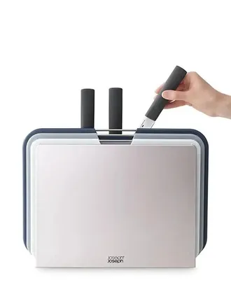 Joseph Joseph Nest knife and chopping board (set of three) - Grey