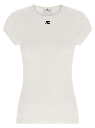 Courr&egrave;ges White Cotton T-shirt