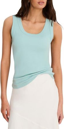 Nic+Zoe Perfect Knit Scoop Neck Tank in Aquifer at Nordstrom, Size Xx-Large