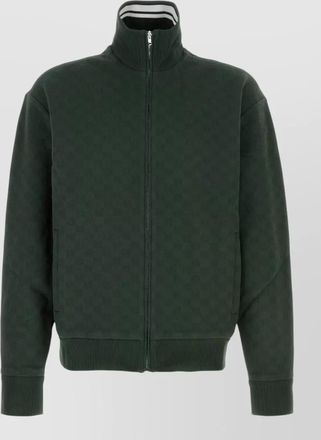 Gucci jersey sweatshirt high collar textured fabric