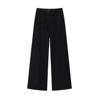 Roberto Ricci Design Wijde broek - Dames - Broeken - Zwart - Maat: M Leer