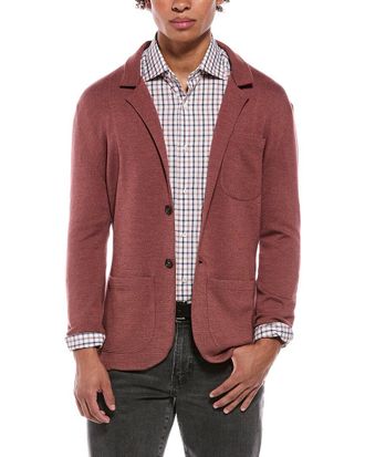 Isaia Wool, Silk & Cashmere-Blend Sweater Blazer