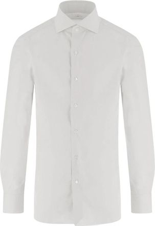 Finamore Cotton Shirt - Heren - Zakelijke Overhemden - Wit - 4XL - Katoen - Overhemden