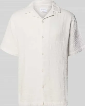 Lindbergh Lindbergh Relaxed Fit Freizeithemd mit Strukturmuster in Offwhite, Gr&ouml;&szlig;e XXXL