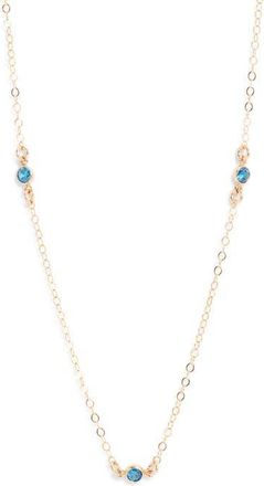 Set & Stones Birthstone Station Necklace in Gold /September at Nordstrom