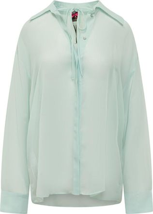 Pinko Green Relaxed Solid Shirt