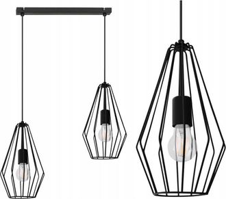 OEM L&aacute;mpara Colgante De Techo Industrial Tipo Loft Con Dise&ntilde;o De Diamante, E27