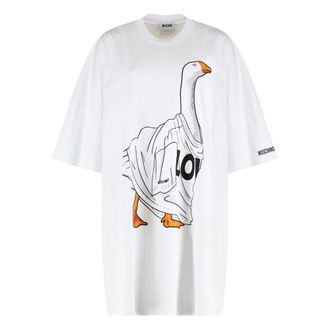 Moschino T-Shirts, female, White, XS, Cotton Mini Dress