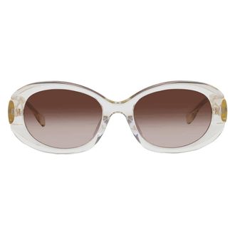 Tory Burch Brown Gradient Oval Ladies Sunglasses TY7214U 195213 53