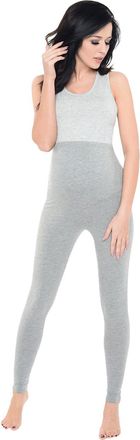 Purpless Maternity Pregnancy Leggings Belly Support Stretchy Long Over Bump Cotton Trousers for Pregnant Women 1025 (10, Gray2 Melange)