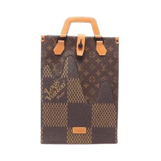 Louis Vuitton Vintage, unisex, Bruin, ONE Size, Leer, Pre-owned LV Squared Mini Tote Damier Giant Monogram Coated Canvas Tote Limited