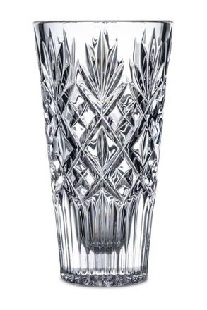 Fiskars Royal Doulton Highgate Diamond Pattern Glass Flower Vase - Clear