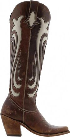 Liberty Black Womens Letzia Tall Boots In Mossil Tan