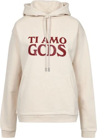 GCDS Hoodie - Heren - Hoodies - Beige - XS - Katoen - Hoodies & sweatvesten