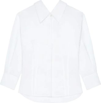 Givenchy Overhemden, Dames, Wit, S, Katoen, Slashed Shirt in Poplin