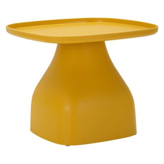 Dmora Mesa De Centro Matata, Apta Para Interior/exterior, Forma Cuadrada, Color Amarillo, 48x48x38h Cm Amarillo