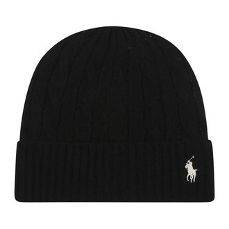 Polo Ralph Lauren Winter Beanie Muts - Dames - Hoeden - Zwart - ONE Size - Accessoires