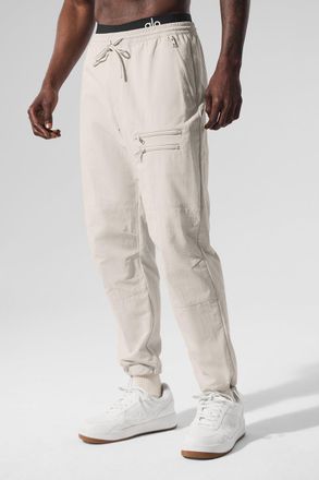 Alo | Takeaway Track Pants in Bone Beige, Size: Medium
