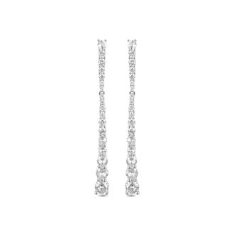 Luxenter 925 sterling zilveren oorbellen met briljante zirkonia rhodiumafwerking - Chetman