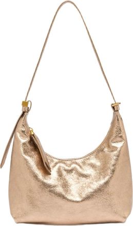Gianni Chiarini Suede Hobo Bag With Metallic Finish And Adjustable Handle