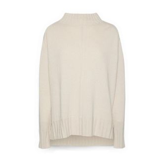 Elena Miro Trui met coltrui van pure wol - Dames - Coltruien - Beige - S - Wol - Truien & Vesten