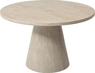 Vente-Unique Mesa de comedor para 4 personas en MDF - Efecto travertino topo - LARIOZA de Pascal Morabito