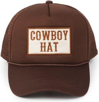 David and Young Cowboy Trucker Hat in Brown at Nordstrom Rack