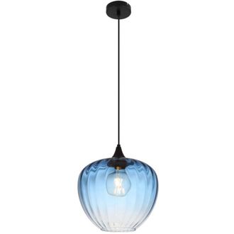 Globo Lighting Globo - lampada a sospensione - SANDER - blu - vetro - Ø 29cm