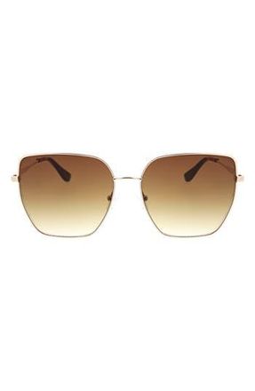 Oscar De La Renta Oversize Sunglasses in Gold at Nordstrom Rack